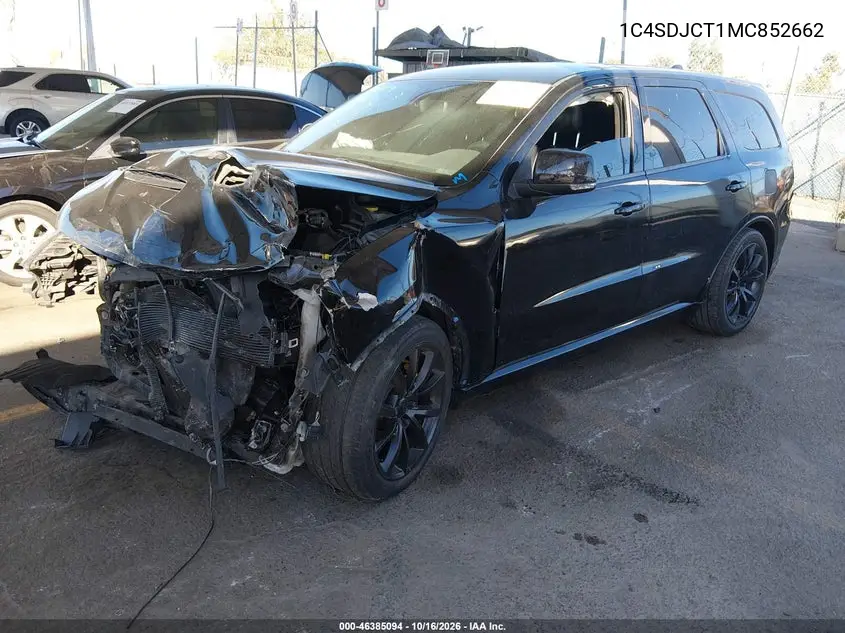 2021 DODGE DURANGO VIN 1C4SDJCT1MC852662 — фото 2