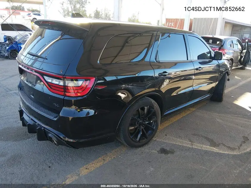 2021 DODGE DURANGO VIN 1C4SDJCT1MC852662 — фото 4