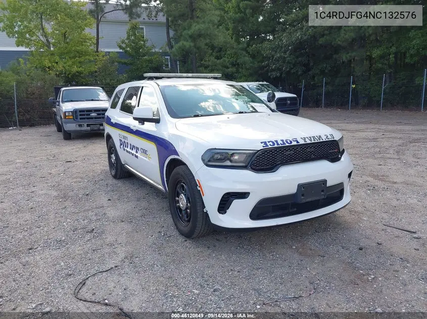DODGE DURANGO 2022, VIN 1C4RDJFG4NC132576