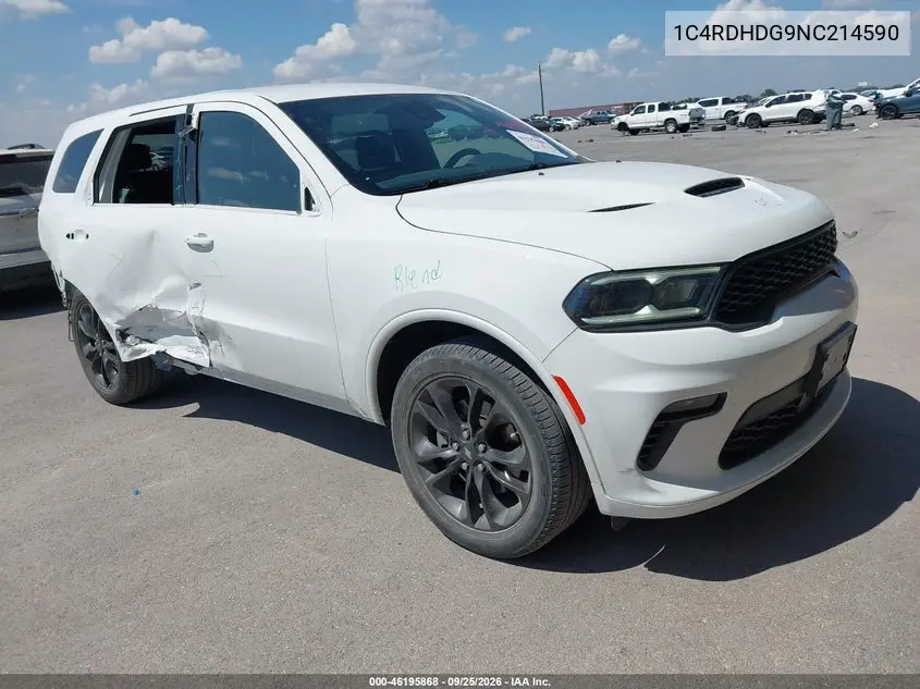 DODGE DURANGO 2022, VIN 1C4RDHDG9NC214590