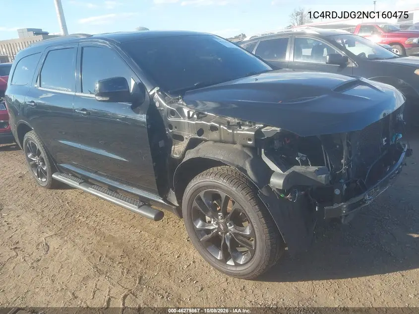 DODGE DURANGO 2022, VIN 1C4RDJDG2NC160475