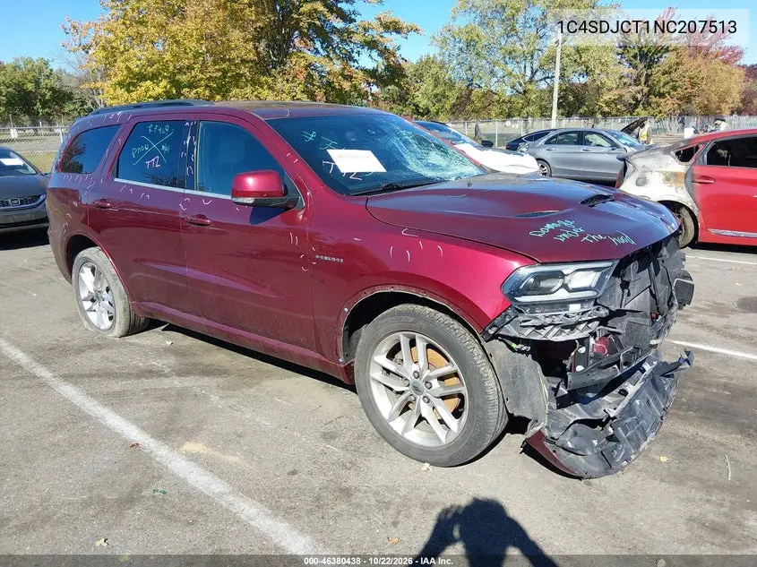 DODGE DURANGO 2022, VIN 1C4SDJCT1NC207513