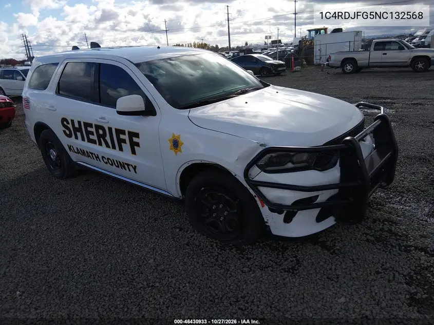 DODGE DURANGO 2022, VIN 1C4RDJFG5NC132568