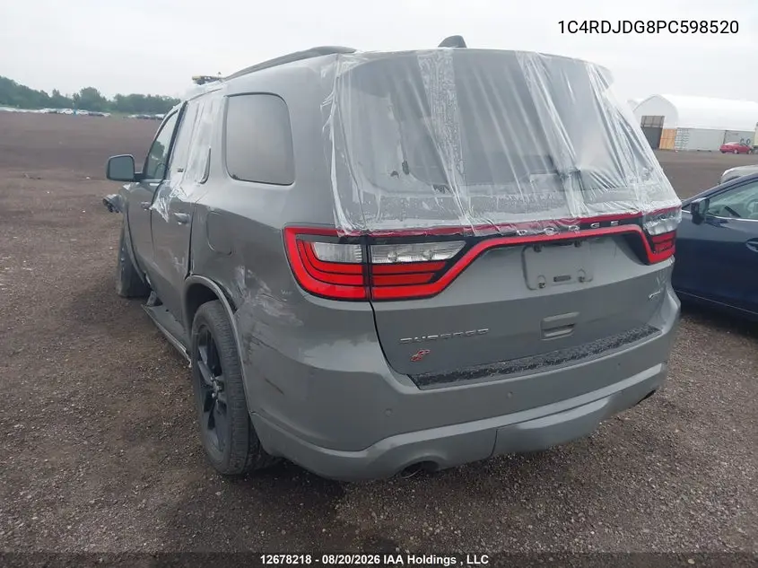 2023 DODGE DURANGO VIN 1C4RDJDG8PC598520 — фото 3