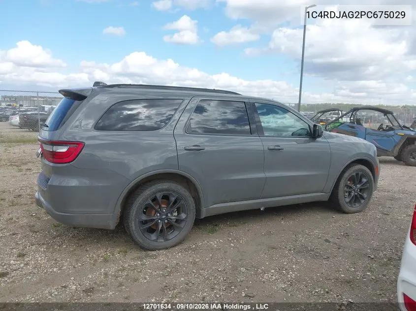 2023 DODGE DURANGO VIN 1C4RDJAG2PC675029 — фото 12