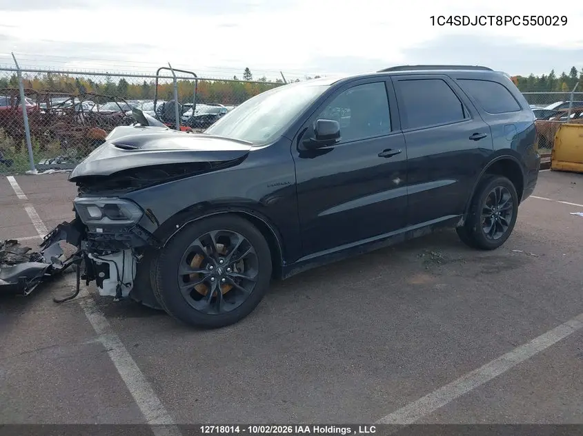 2023 DODGE DURANGO VIN 1C4SDJCT8PC550029 — фото 2