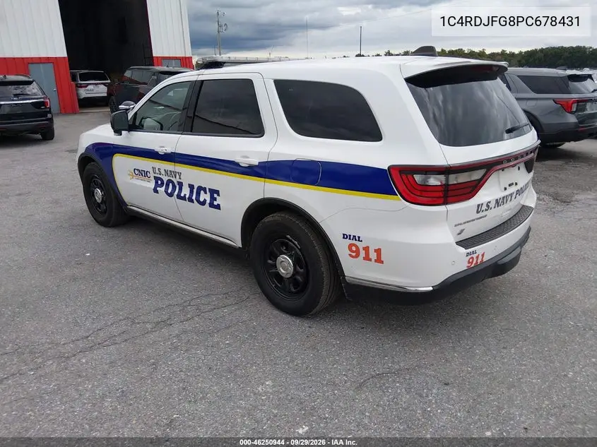 2023 DODGE DURANGO VIN 1C4RDJFG8PC678431 — фото 3