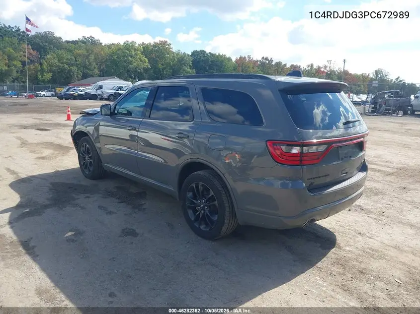 2023 DODGE DURANGO VIN 1C4RDJDG3PC672989 — фото 3