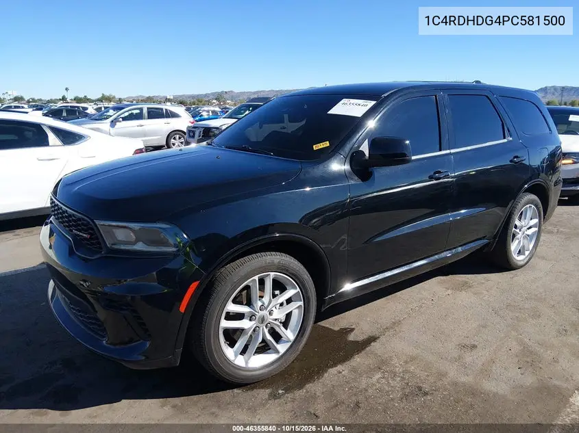 2023 DODGE DURANGO VIN 1C4RDHDG4PC581500 — фото 2