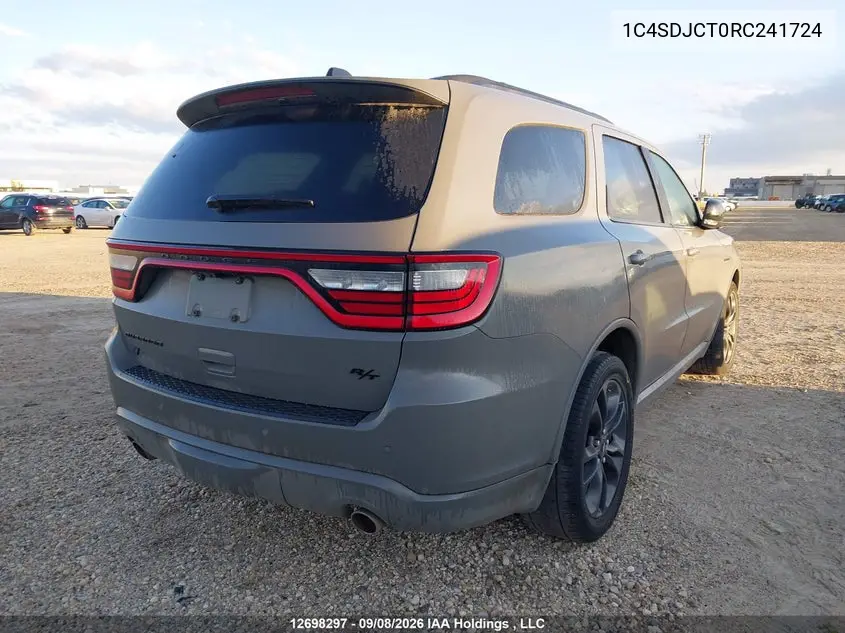 2024 DODGE DURANGO VIN 1C4SDJCT0RC241724 — фото 4
