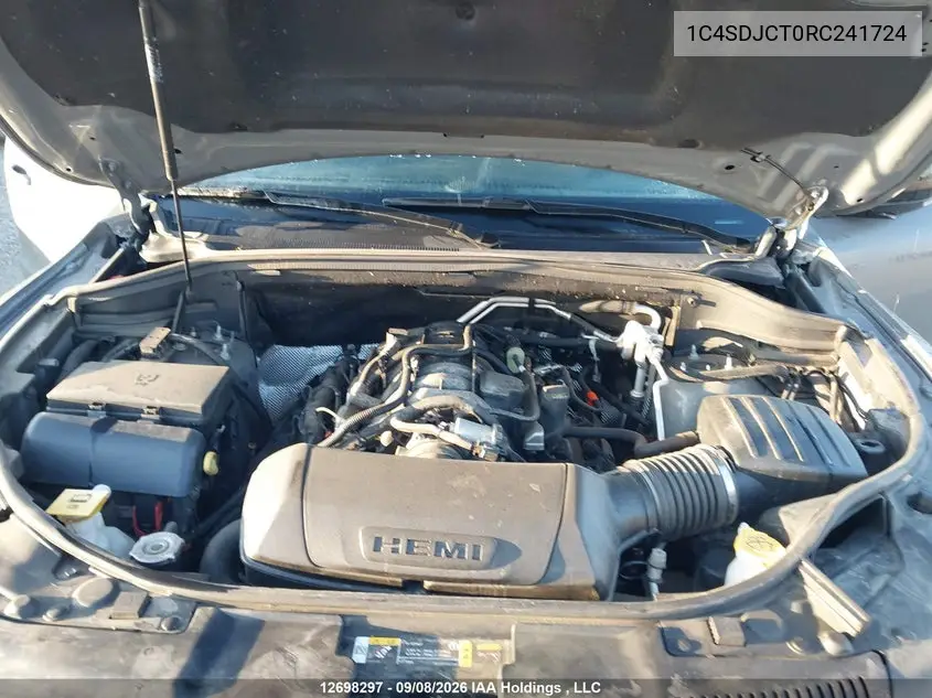 2024 DODGE DURANGO VIN 1C4SDJCT0RC241724 — фото 9