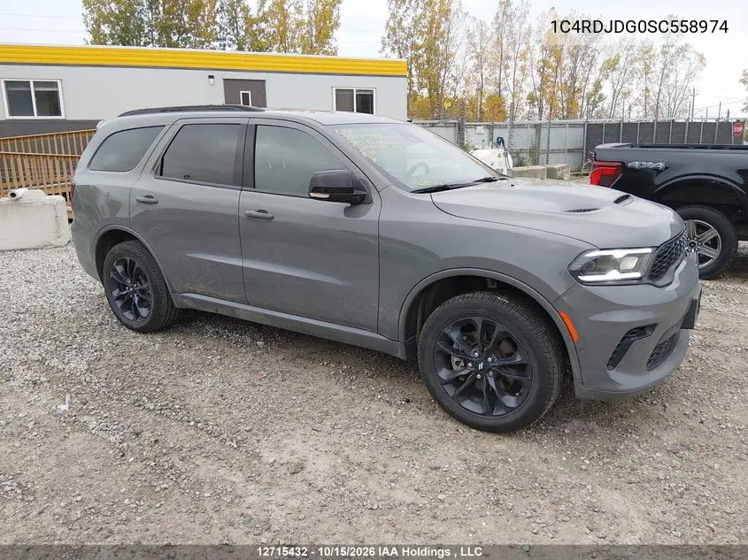 DODGE DURANGO 2025, VIN 1C4RDJDG0SC558974