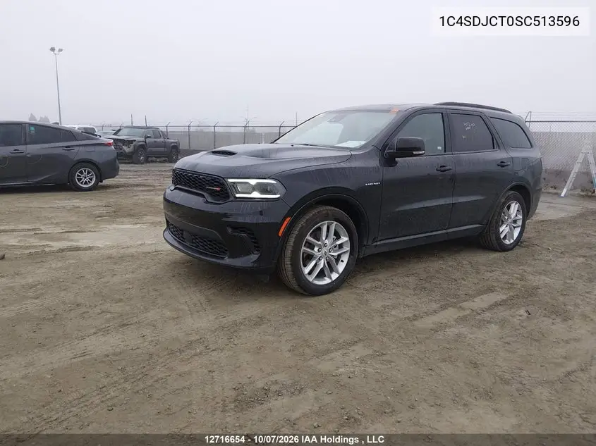 2025 DODGE DURANGO VIN 1C4SDJCT0SC513596 — фото 2