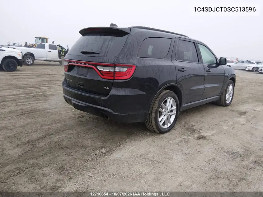 2025 DODGE DURANGO VIN 1C4SDJCT0SC513596 — фото 4