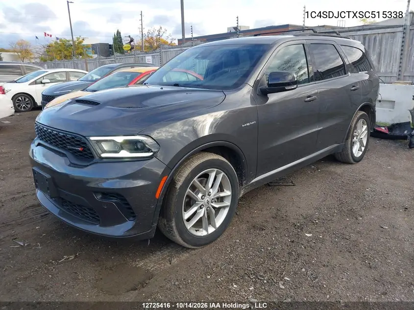 2025 DODGE DURANGO VIN 1C4SDJCTXSC515338 — фото 2