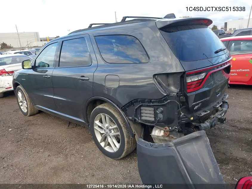 2025 DODGE DURANGO VIN 1C4SDJCTXSC515338 — фото 3