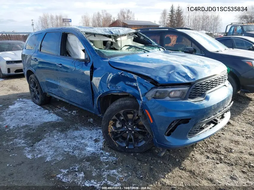 DODGE DURANGO 2025, VIN 1C4RDJDG1SC535834