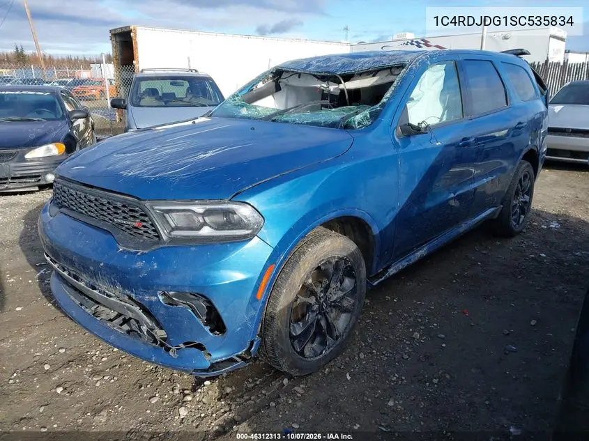 2025 DODGE DURANGO VIN 1C4RDJDG1SC535834 — фото 2