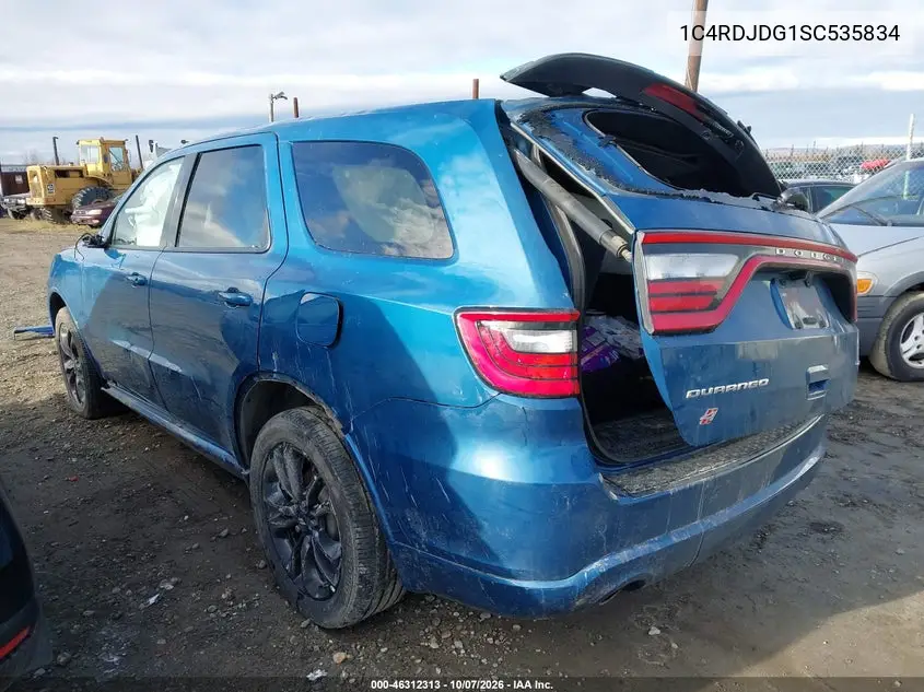 2025 DODGE DURANGO VIN 1C4RDJDG1SC535834 — фото 3
