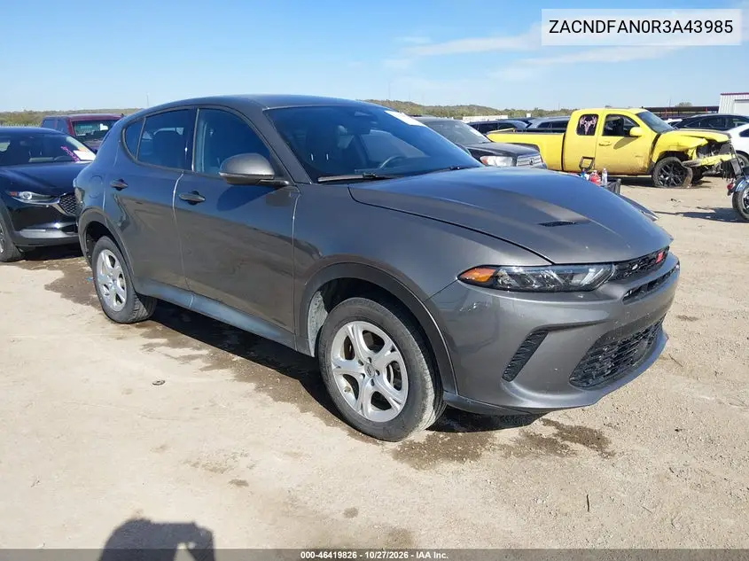 DODGE HORNET 2024, VIN ZACNDFAN0R3A43985