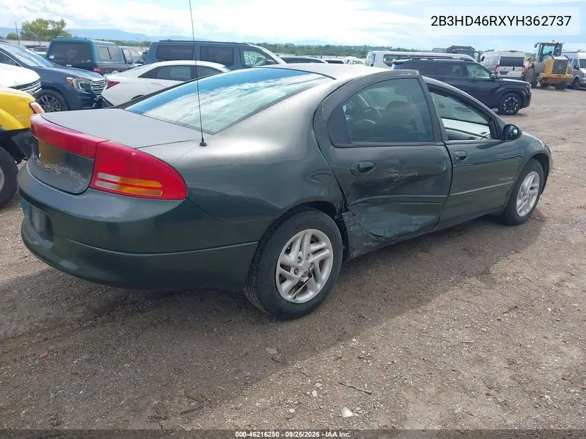 2000 DODGE INTREPID VIN 2B3HD46RXYH362737 — фото 4