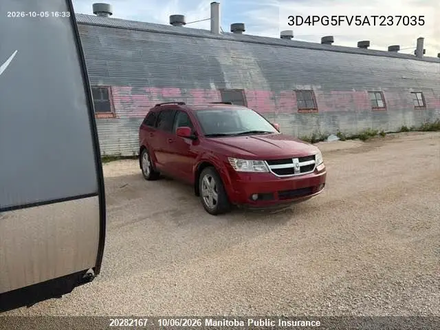 DODGE JOURNEY 2010, VIN 3D4PG5FV5AT237035