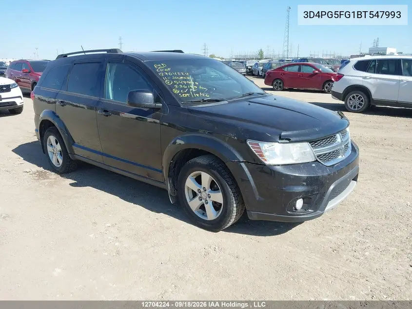 DODGE JOURNEY 2011, VIN 3D4PG5FG1BT547993