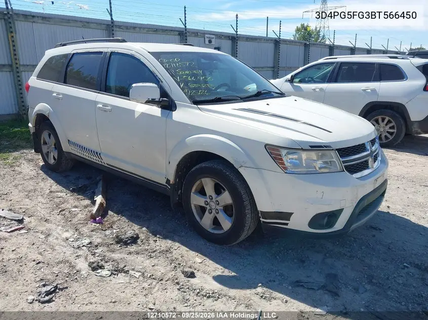 DODGE JOURNEY 2011, VIN 3D4PG5FG3BT566450