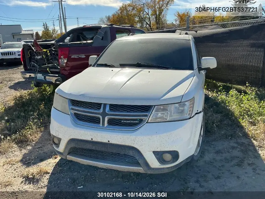DODGE JOURNEY 2011, VIN 3D4PH6FG2BT537721