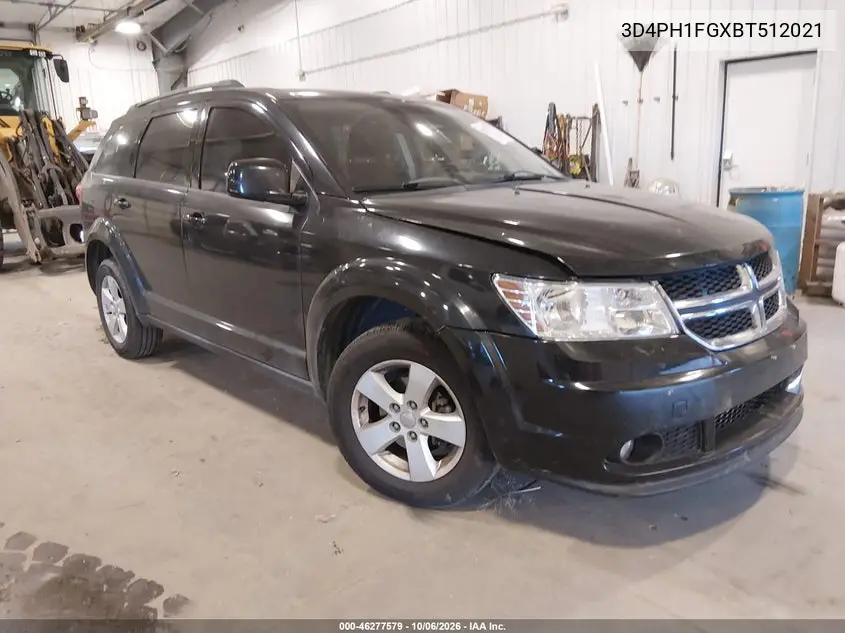 DODGE JOURNEY 2011, VIN 3D4PH1FGXBT512021