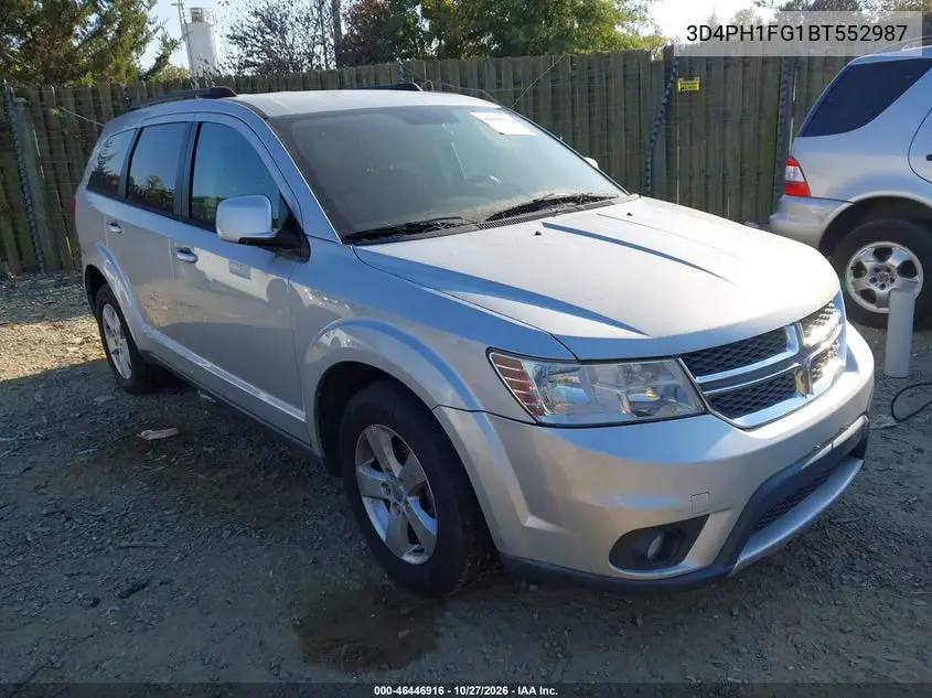 DODGE JOURNEY 2011, VIN 3D4PH1FG1BT552987