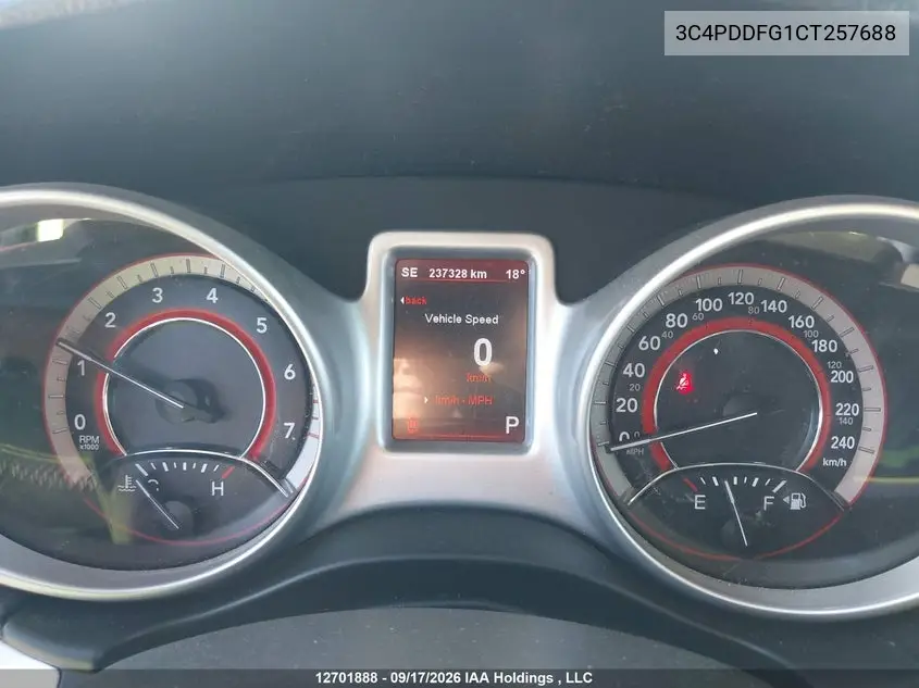2012 DODGE JOURNEY VIN 3C4PDDFG1CT257688 — фото 7