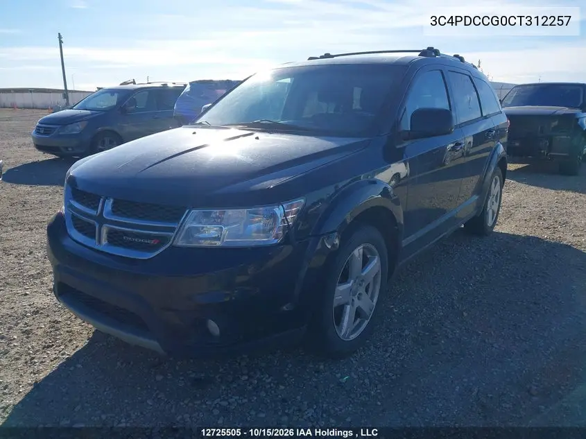 2012 DODGE JOURNEY VIN 3C4PDCCG0CT312257 — фото 2
