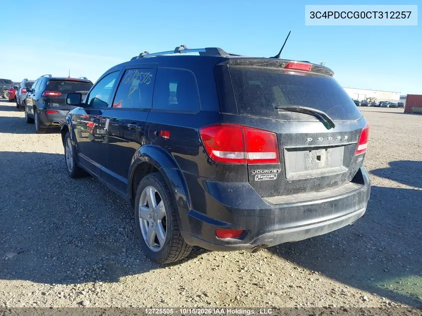2012 DODGE JOURNEY VIN 3C4PDCCG0CT312257 — фото 3