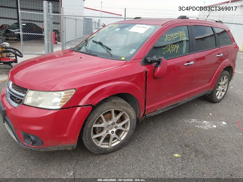 2012 DODGE JOURNEY VIN 3C4PDCDG3CT369017 — фото 2