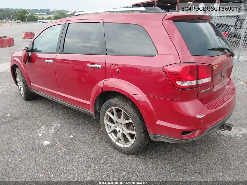 2012 DODGE JOURNEY VIN 3C4PDCDG3CT369017 — фото 3