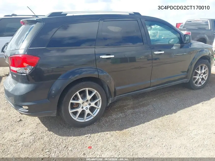 2012 DODGE JOURNEY VIN 3C4PDCDG2CT170010 — фото 4