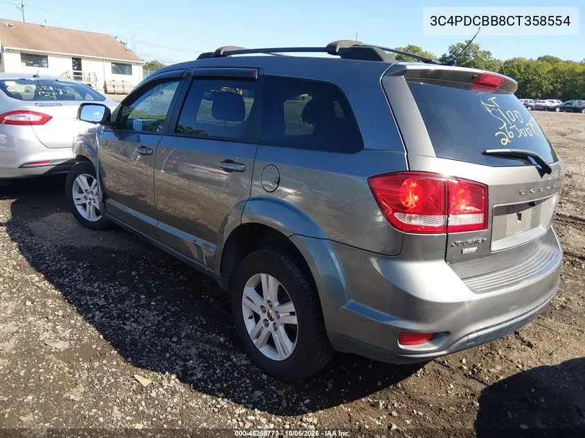 2012 DODGE JOURNEY VIN 3C4PDCBB8CT358554 — фото 3