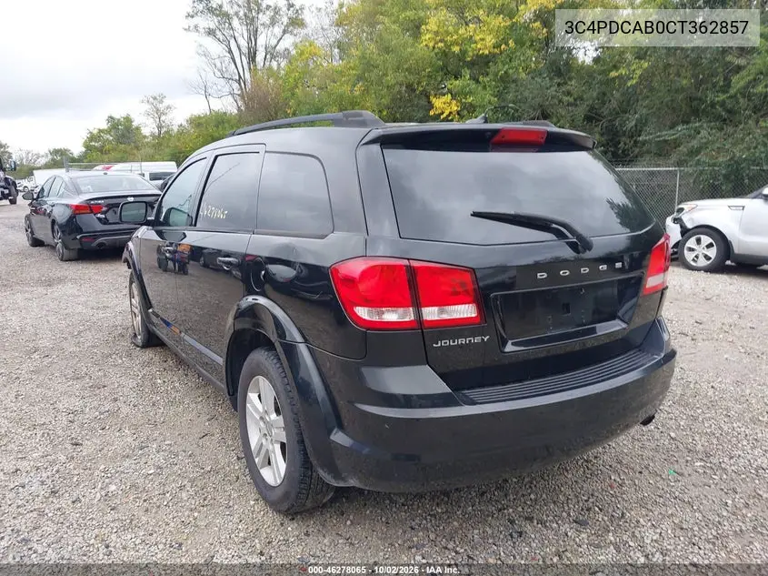 2012 DODGE JOURNEY VIN 3C4PDCAB0CT362857 — фото 3