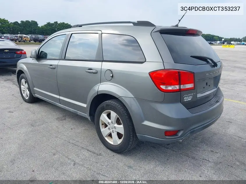 2012 DODGE JOURNEY VIN 3C4PDCBGXCT353237 — фото 3