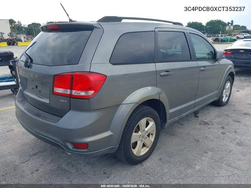 2012 DODGE JOURNEY VIN 3C4PDCBGXCT353237 — фото 4