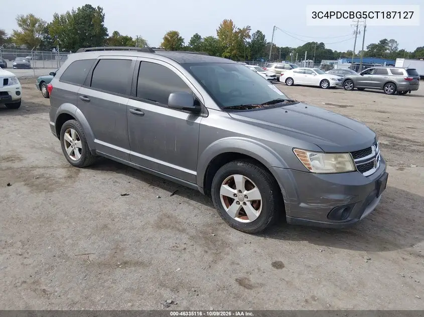 DODGE JOURNEY 2012, VIN 3C4PDCBG5CT187127