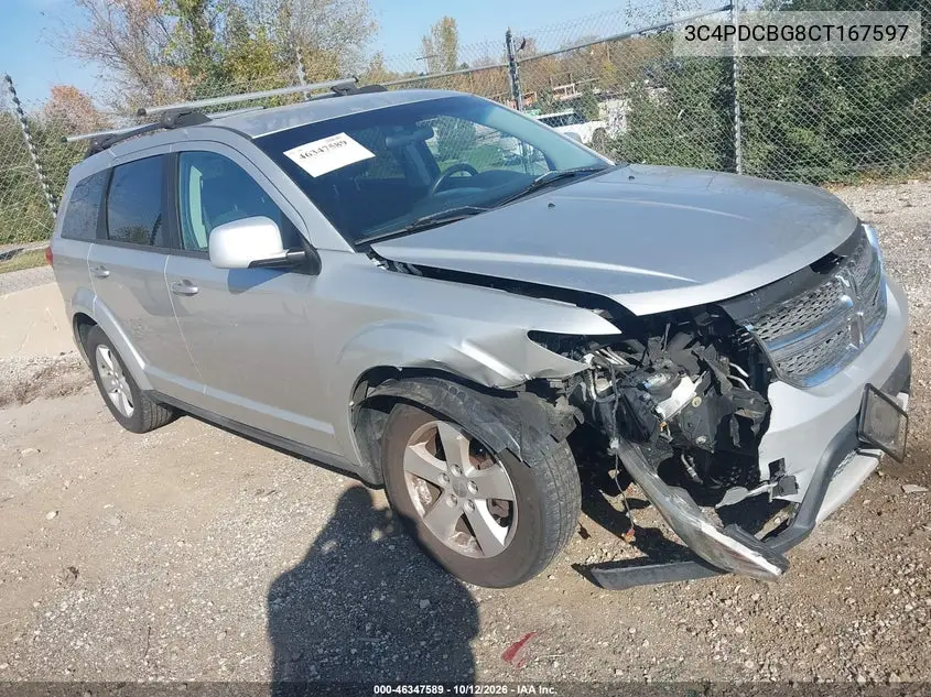 DODGE JOURNEY 2012, VIN 3C4PDCBG8CT167597