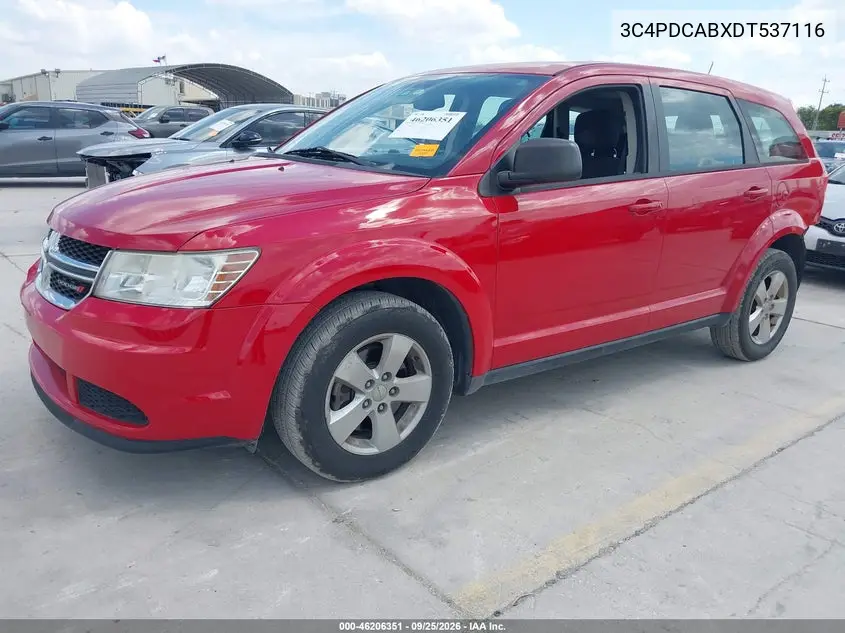 2013 DODGE JOURNEY VIN 3C4PDCABXDT537116 — фото 2