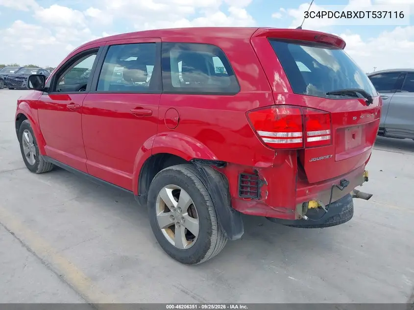 2013 DODGE JOURNEY VIN 3C4PDCABXDT537116 — фото 3