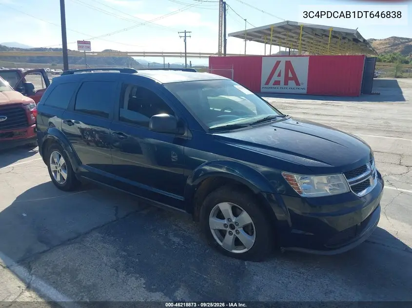 DODGE JOURNEY 2013, VIN 3C4PDCAB1DT646838
