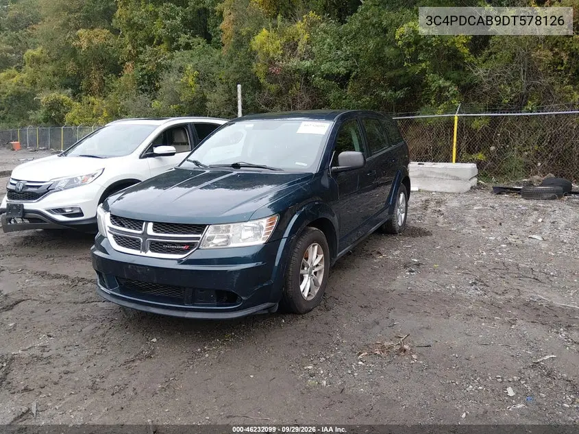 2013 DODGE JOURNEY VIN 3C4PDCAB9DT578126 — фото 2