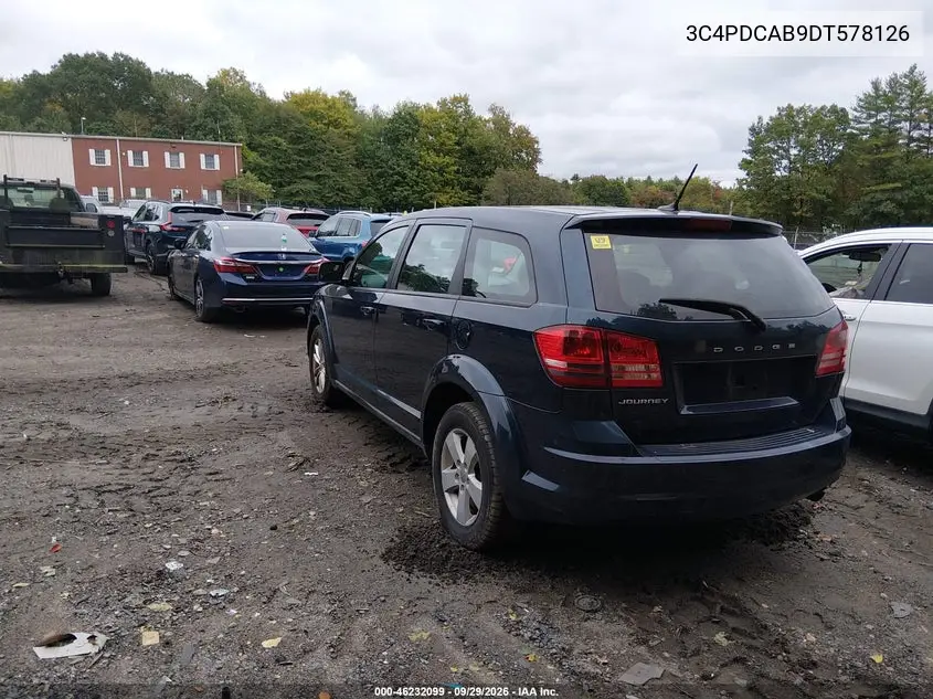 2013 DODGE JOURNEY VIN 3C4PDCAB9DT578126 — фото 3