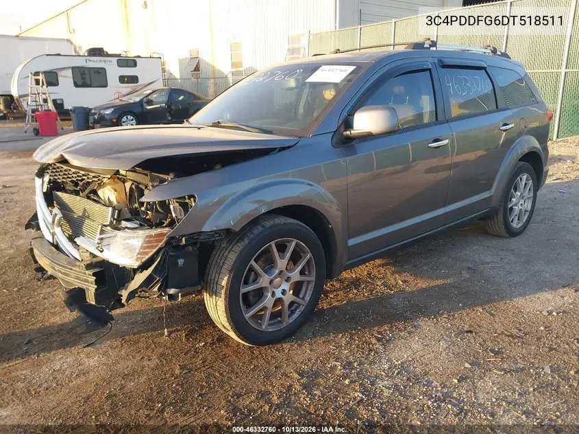 2013 DODGE JOURNEY VIN 3C4PDDFG6DT518511 — фото 2