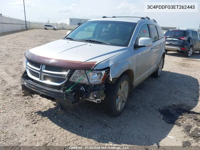 2014 DODGE JOURNEY VIN 3C4PDDFG3ET262443 — фото 2
